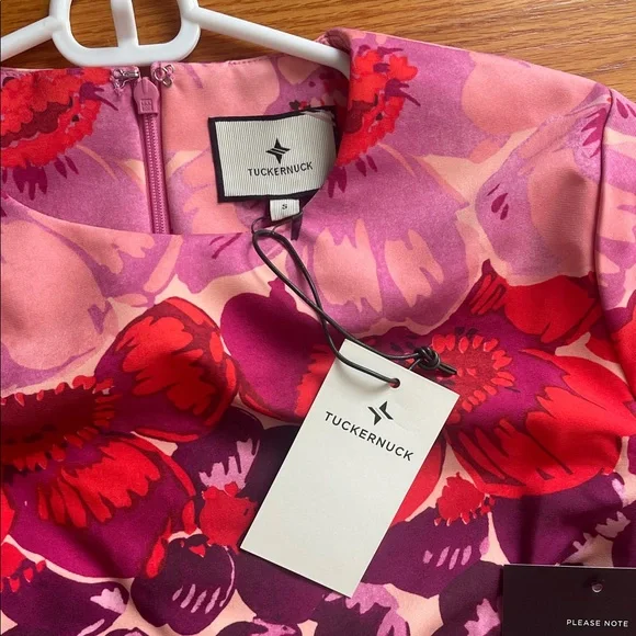 Tuckernuck Pink and Red Floral Long Sleeve Dress - Picture 2 of 4